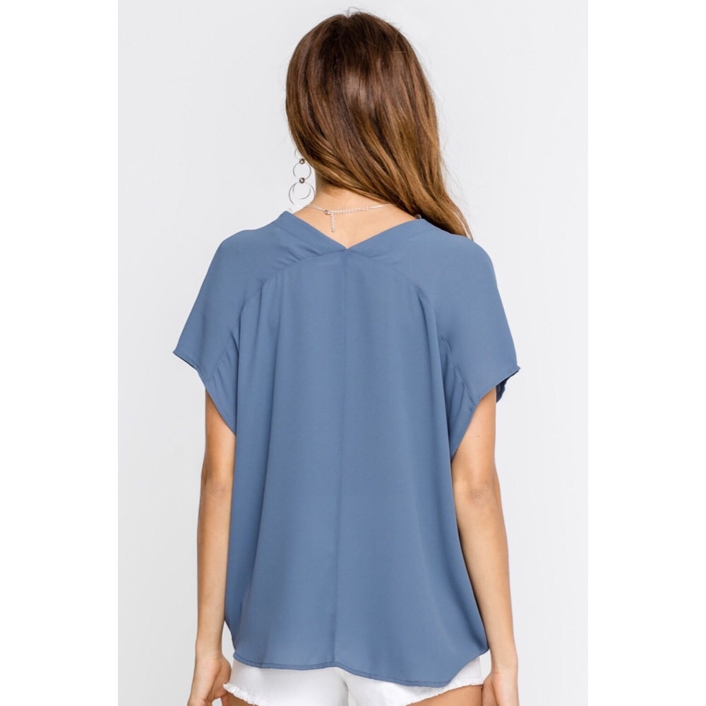 >>LAST<< Tasha Draped Button Blouse - Picture 3 of 4